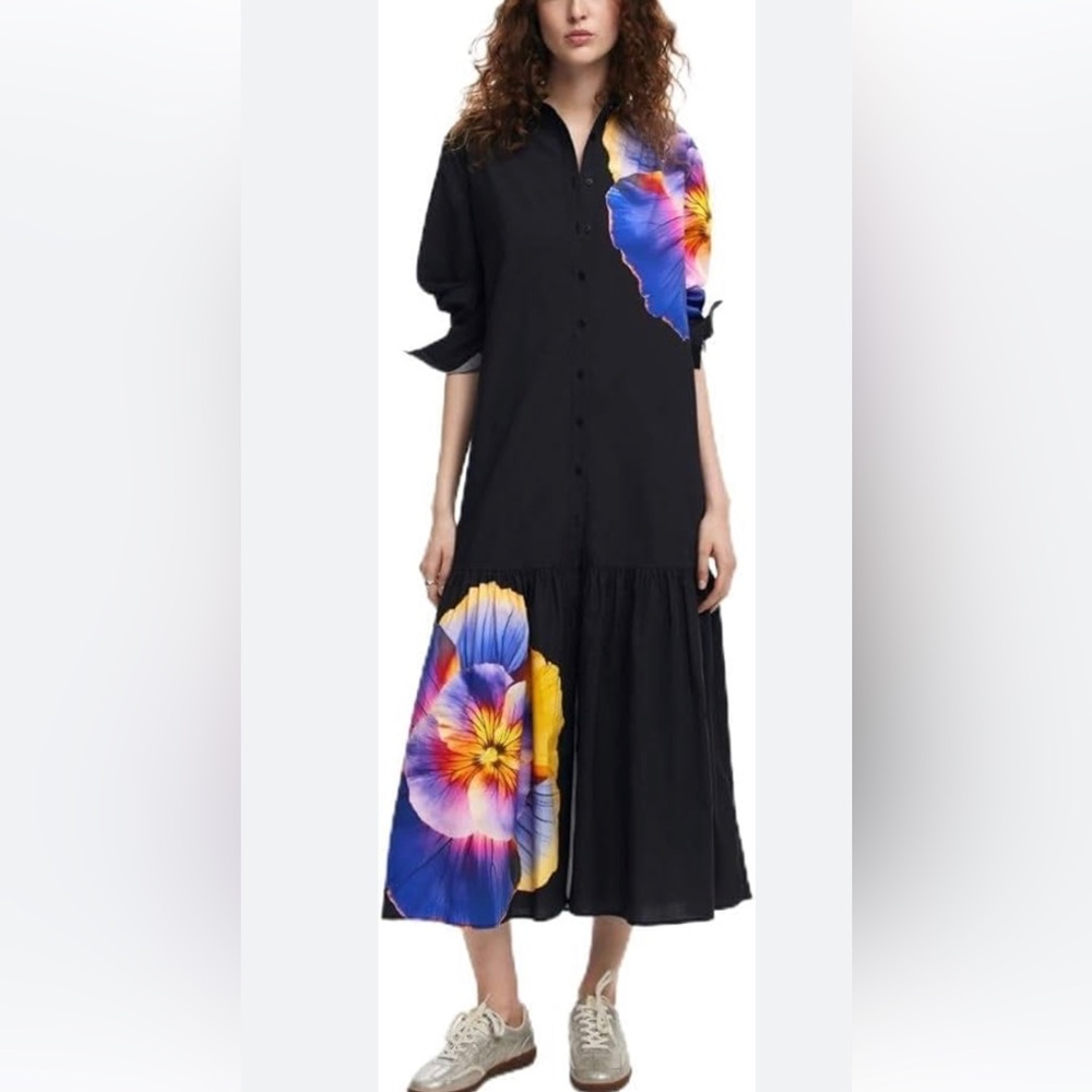 Desigual Floral Black Dress
